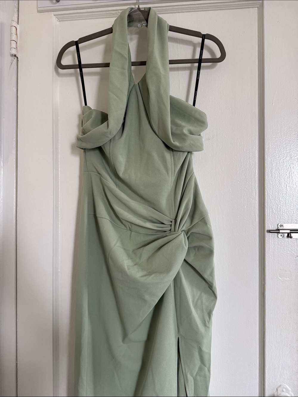 Sage Green Draped Halter Women’s Dress (from ASOS)